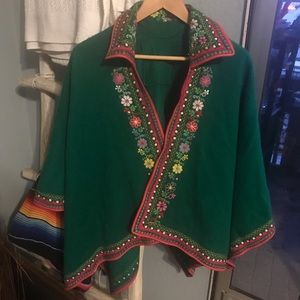 Vintage Mexican Wo Cape 1940's-50's